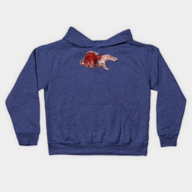 Ryukin Goldfish Isolated Kids Hoodie by taiche